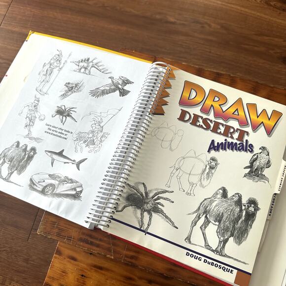 Vintage 1994 Draw Really Cool Stuff 6 Books In One Hardcover Spiral Book - Picture 6 of 15